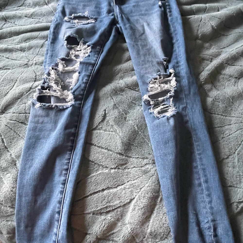 Distressed Blue Women's Jeans